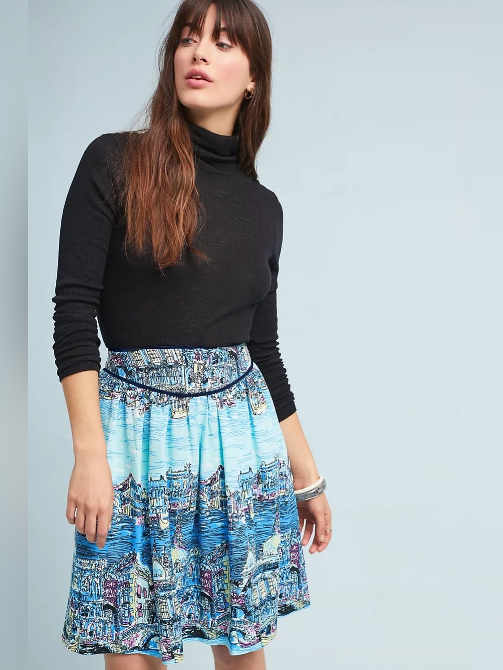 Anthropologie 52 Conversations Colloquial A-Line Skirt size 4